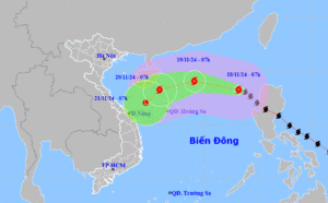 Bão số 9 giật cấp 14 đang hướng về quần đảo Hoàng Sa