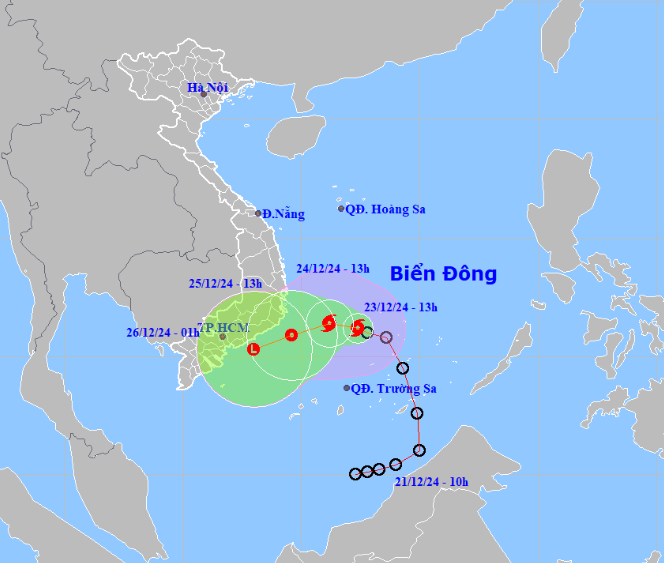 Bão số 10 hình thành trên Biển Đông, tên quốc tế là Pabuk